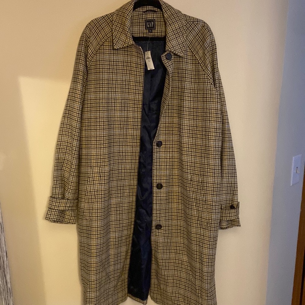 Gap tweed trench-coat women brand new tags still on.